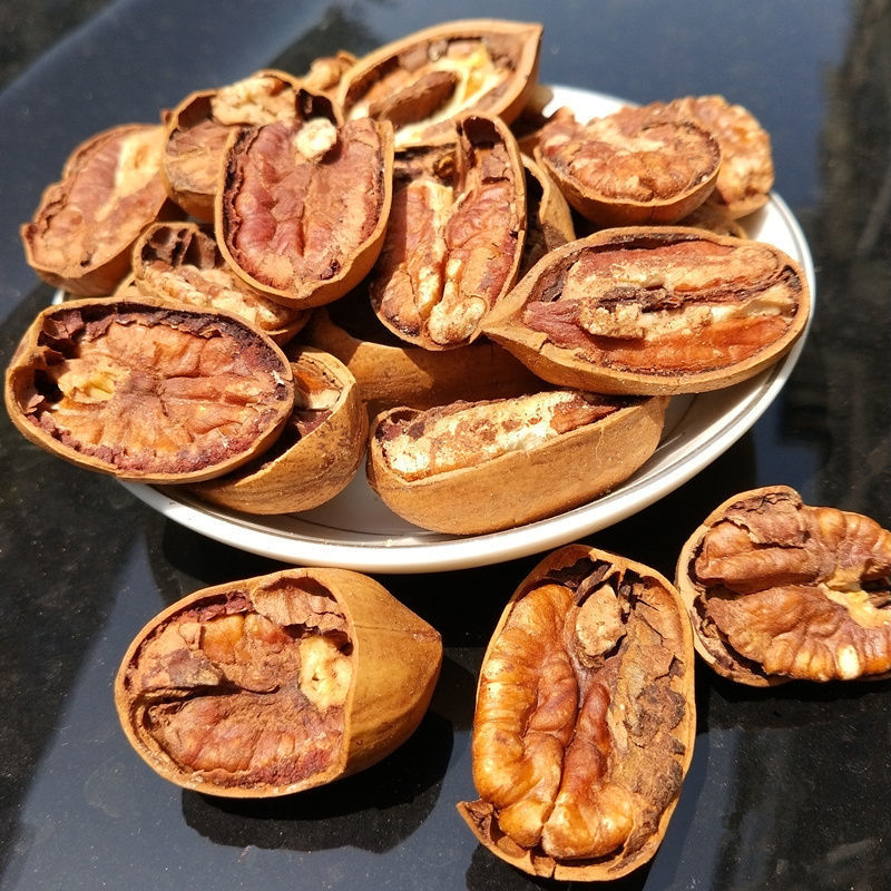 半个的碧根果500g袋装长寿果野生长山核桃怀孕期熟干果干坚果零食