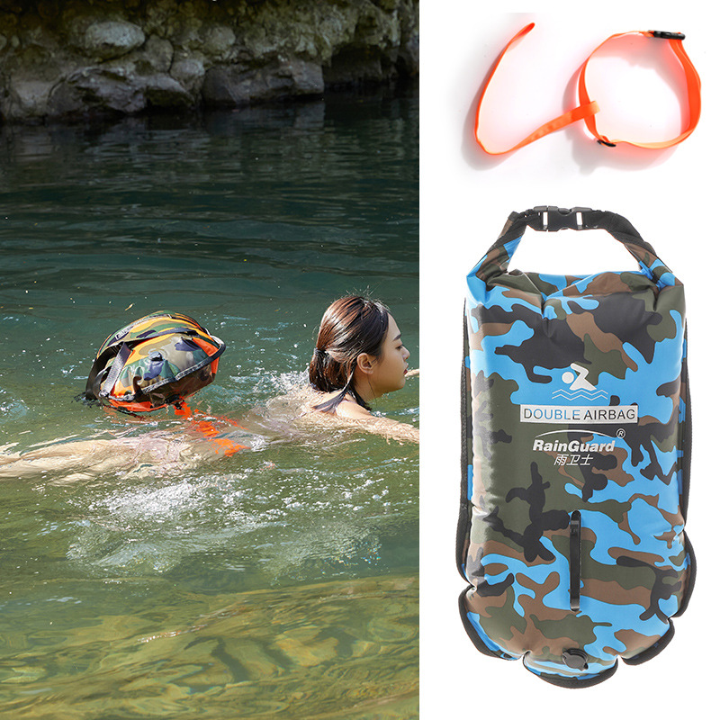 雨卫士跟屁球泳包双气囊漂流袋防溺水浮漂防水袋成人水上游泳用品