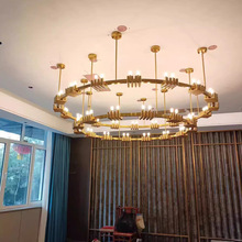 新中式轻奢餐饮包厢吊灯现代酒店大堂宴会厅饭店包间灯具后现代