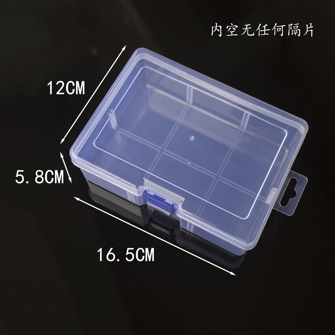 Transparent Rectangular Plastic Pp Box Digital Mask Components Packaging Small Box Accessories Finishing Storage Box