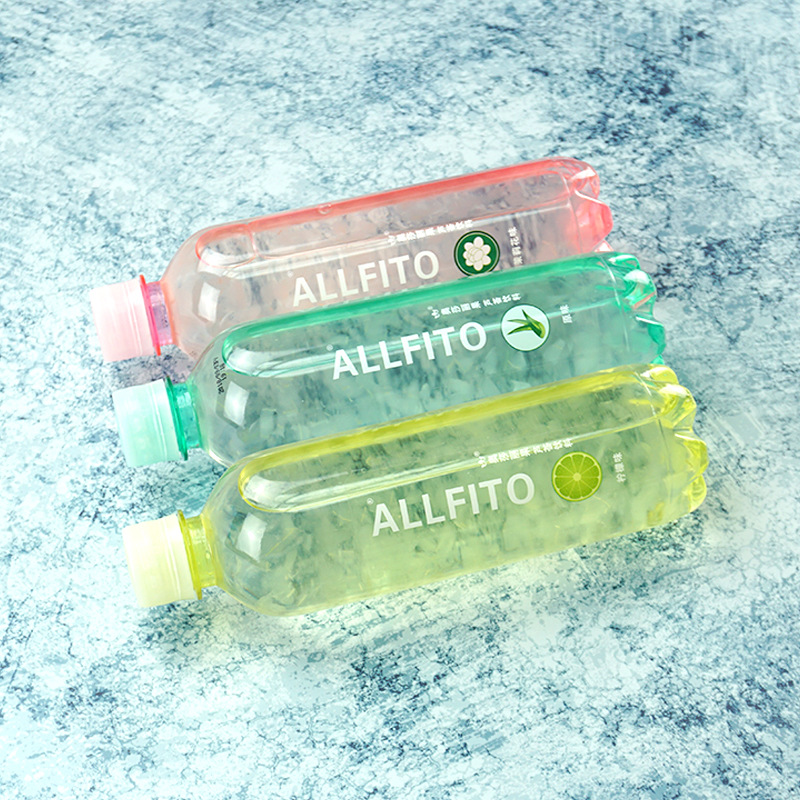 allfito奥莎丽果 茉莉花原味柠檬味芦荟果肉饮品网红饮料480ml