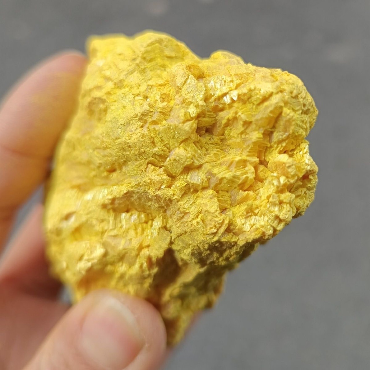 天然鸡冠石黄金石 石黄原矿国画色彩矿物色颜料摆件原矿 雌黄原石