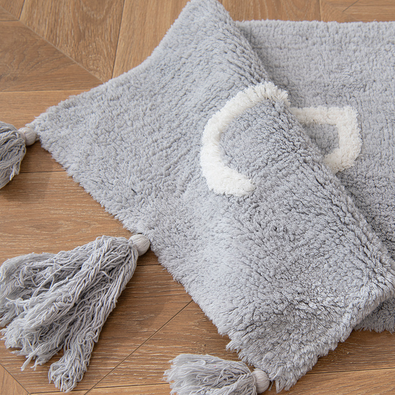 手工簇绒流苏挂毯装饰北欧电表箱挂画宿舍改造布艺背景布卧室挂布-阿