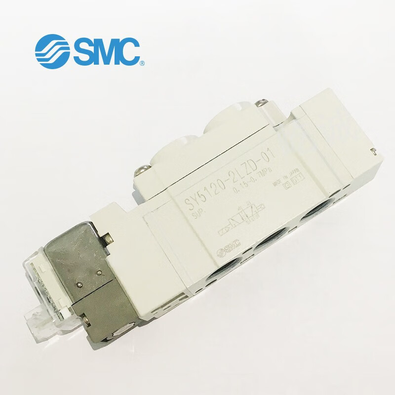 SMC SY5120-2ME-01 5通电磁阀 M形插座 螺纹配管 手动锁定 SY5000