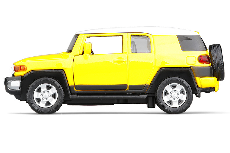 彩珀玩具合金汽车仿真模型1:32丰田fj酷路泽suv回力声光两开门