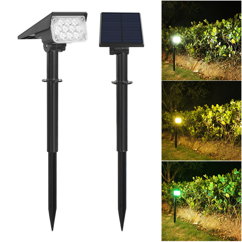 solar lawn lamp led spotlight integrated lawn ground plugged light outdoor waterproof garden landscape floor outlet garden lamp