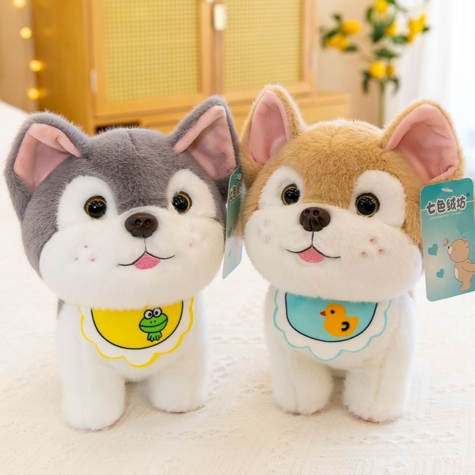 Husky Plush Toy Dog Dog Doll Simulation Puppy Erha Little Doll Ragdoll Girl's Birthday Gift Female