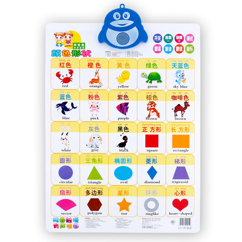 幼儿识字挂图有声小学生认字发声卡片儿童看图识字卡拼音早教全套