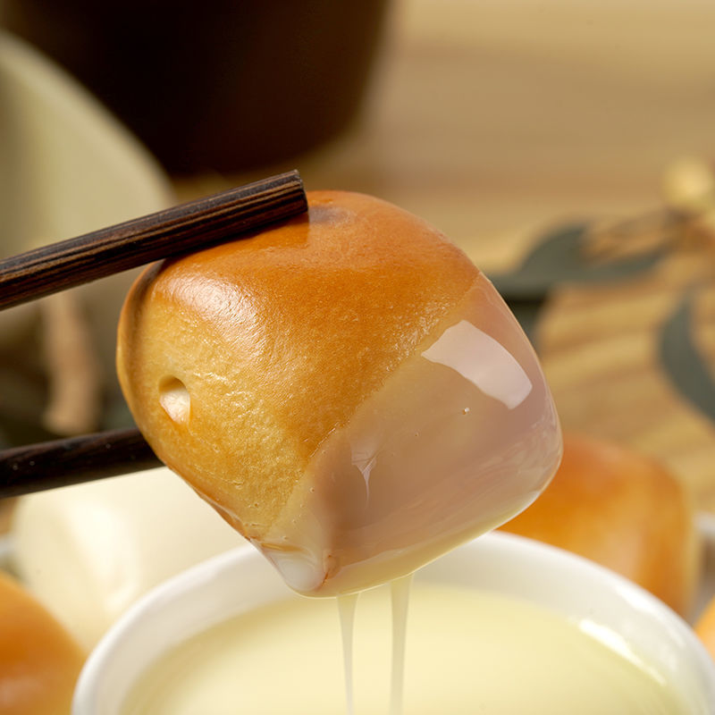 速冻馒头奶香小馒头冷冻家庭装刀切儿童早餐炼乳点心面食品礼盒装