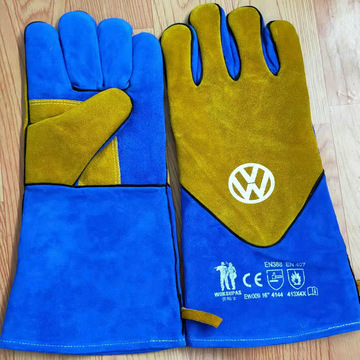 工厂劳帕士牛皮焊工手套 汽车焊接修理专用电焊劳保防护手套定 制