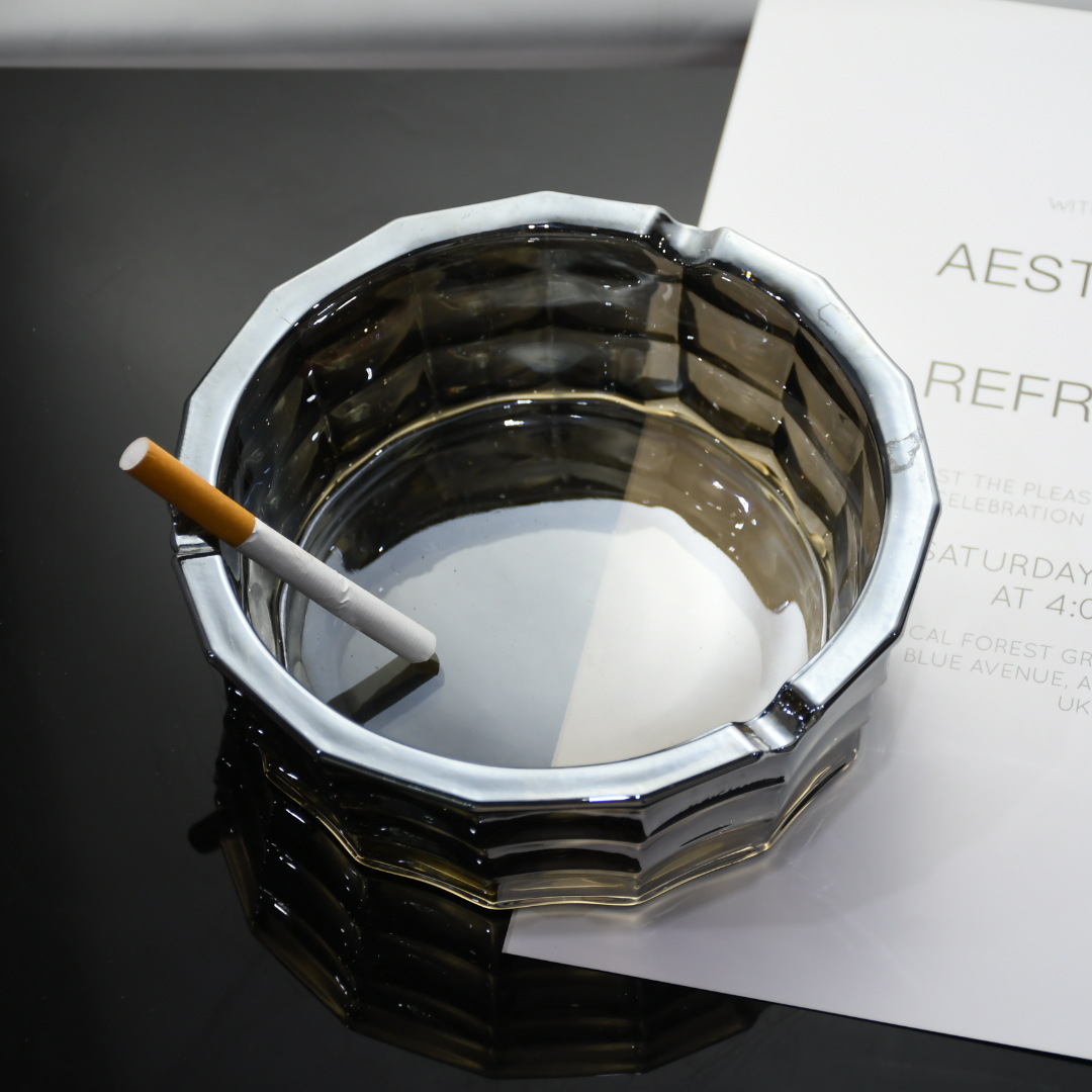 加厚大口径欧式矩形切面烟灰缸办公室用烟碟百货赠品店货源烟灰缸