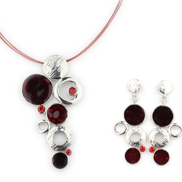 a133 欧美外贸饰品首饰套装混批现货滴油复古夸张项链耳环套装