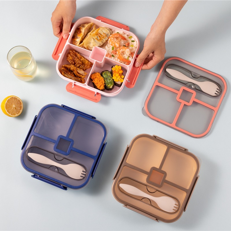 Amazon Cross-Border Children's Student Lunch Box Compartment Sealed Fruit Container Salad Box Work Microwave Lunch Box