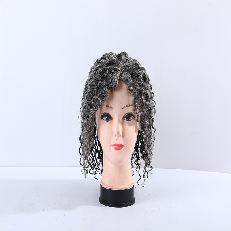 african european and american style 10-inch small short hair curved hair lace wig head cover fluffy breathable wig head cover