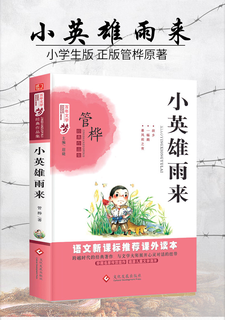 小英雄雨来四年级正版原著完整版管桦著下册上册课外书曹文轩推荐