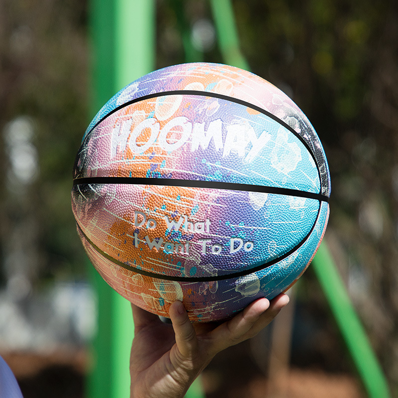 名人堂流星岁月篮球7号发光夜光荧光大学生室内外花式炫酷网红diy