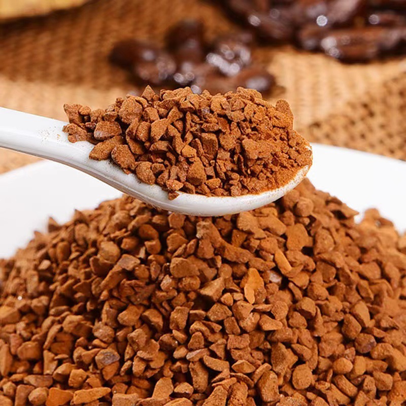 冻干纯黑咖啡粉颗粒商用原料25公斤起订批发