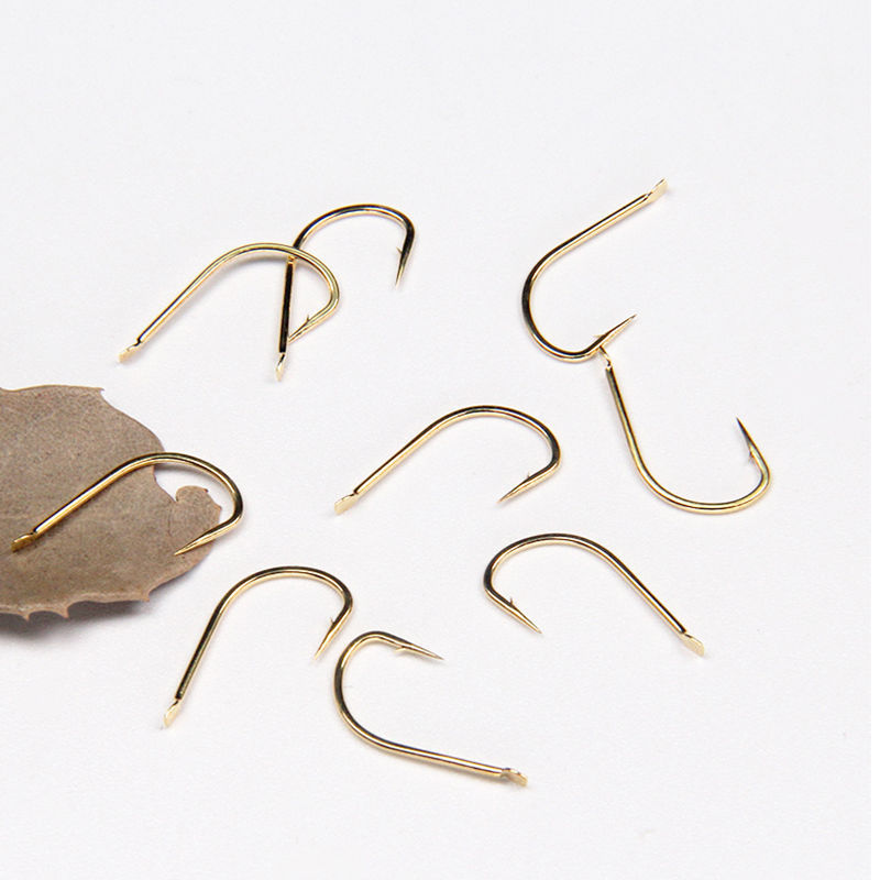 平打金海夕鱼钩日本进口散装有无倒刺细条海汐筏钓溪流钓鱼钩