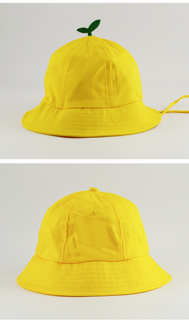 印刷儿童小黄帽日系帽子防晒遮阳小黄帽幼儿园儿童渔夫帽子定 制