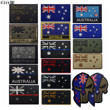 Australia Flg澳大利亚旗帜PVC+刺绣臂章魔术贴士气章背包贴补丁