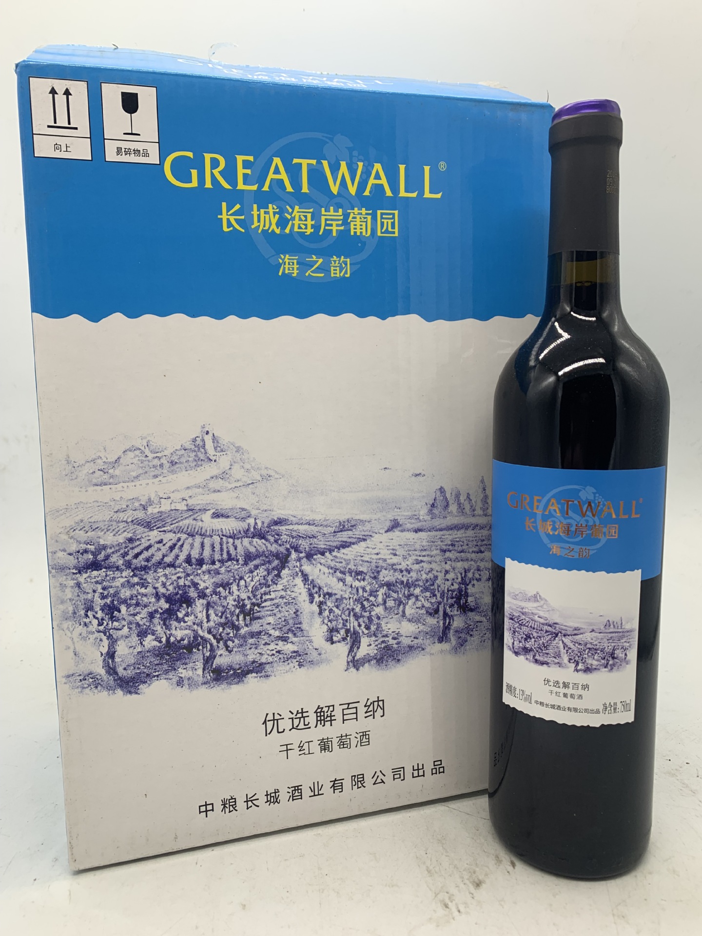 长城海之韵海岸葡园优选解百纳干红葡萄酒 长城海之韵优选红酒
