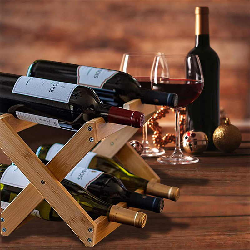 厂家供应竹木红酒架酒瓶摆设架木质简约创意葡萄酒架家用酒架摆件