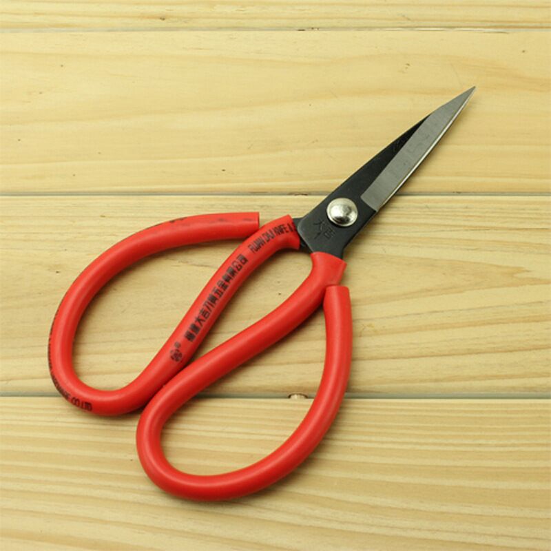 套管剪刀 特殊钢工业用剪皮革剪 红色胶管 裁缝剪