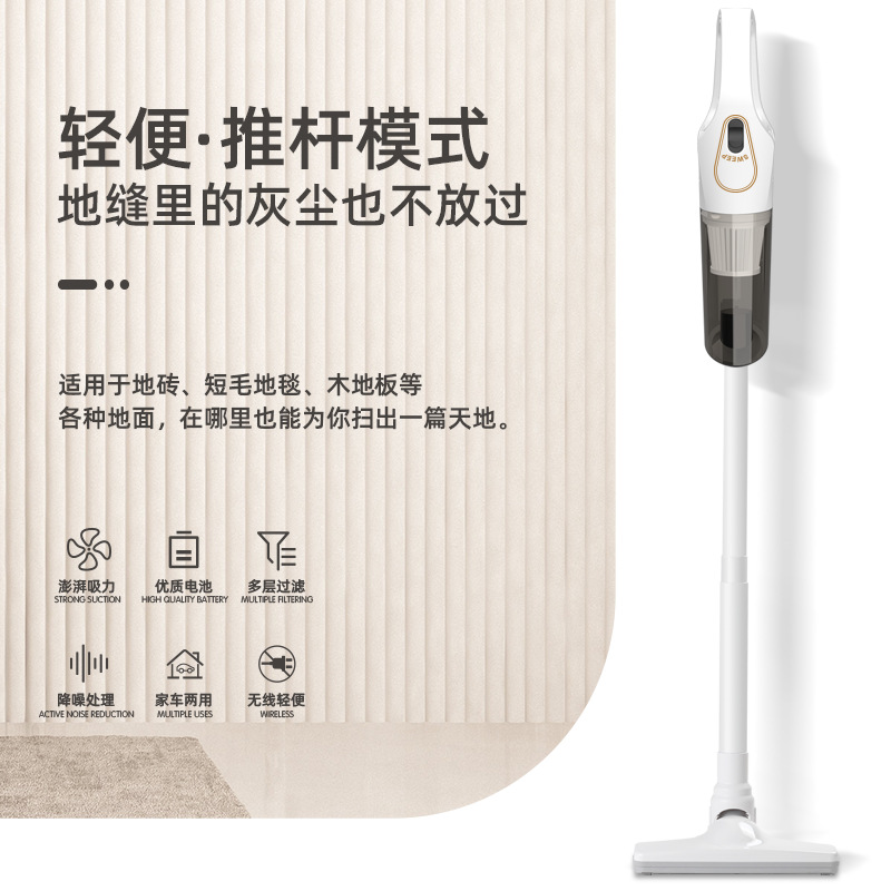 Handheld Vacuum Cleaner High-Power Household Wireless Portable Large Suction Bed Car Cross-Border One-Piece Delivery