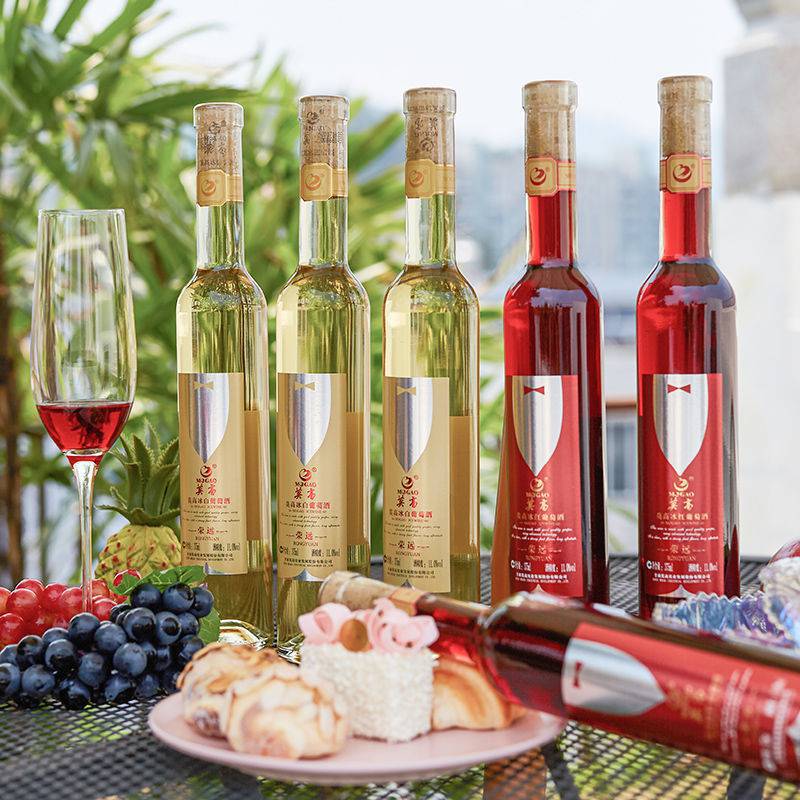 莫高(mogao)红酒荣远冰白葡萄酒甜型高档 红酒整箱 375ml*6瓶装