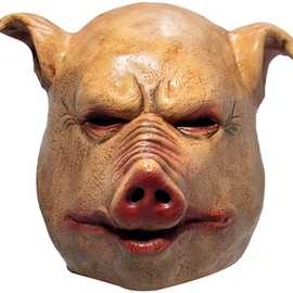 新款跨境万圣节猪八戒猪头面具乳胶舞会派对恶搞恐怖头套鬼节
