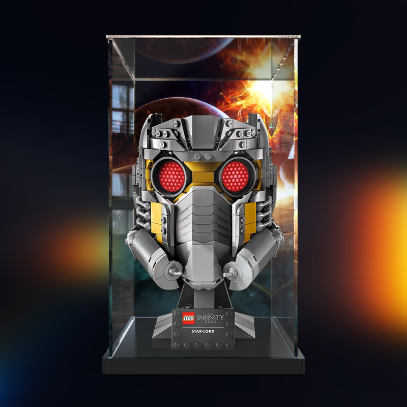 展示盒适用乐高76251星战星爵头盔 透明亚克力 防尘收纳盒盲盒