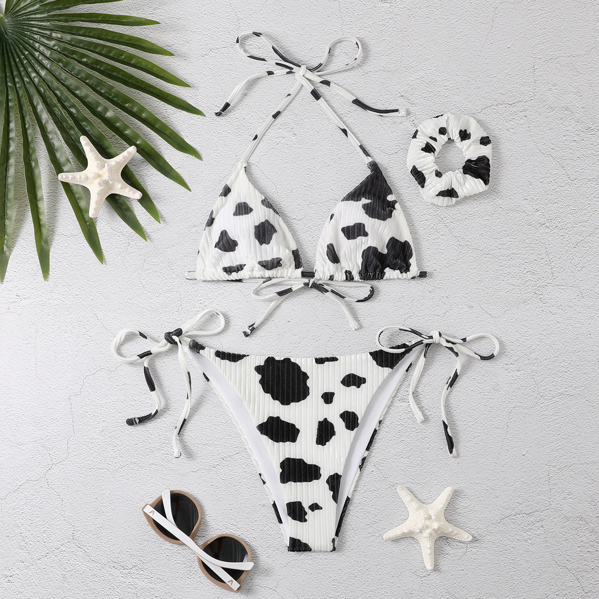 可爱比基尼温泉泳装分体泳衣图片