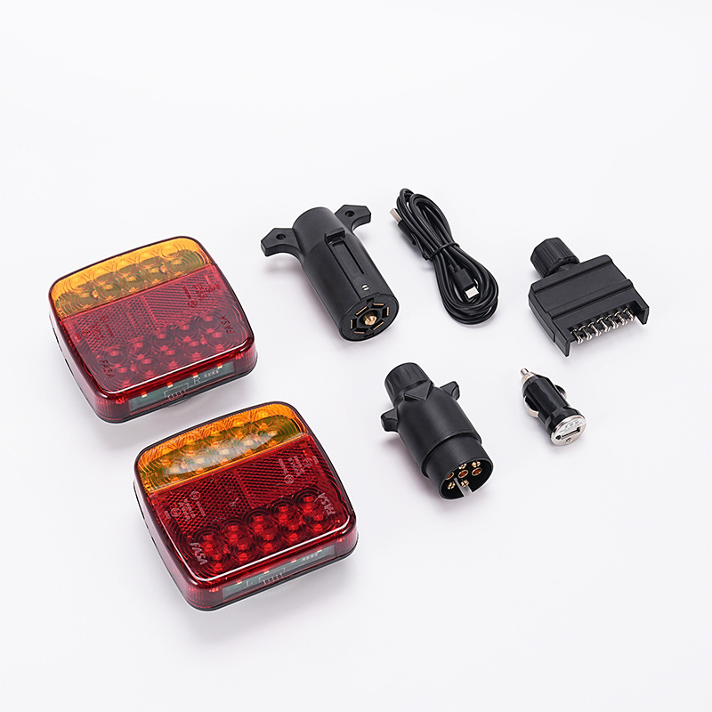 New Led Trailer Truck Led Taillight Side Light Truck Led Warning Light Cigarette Lighter Car Taillight