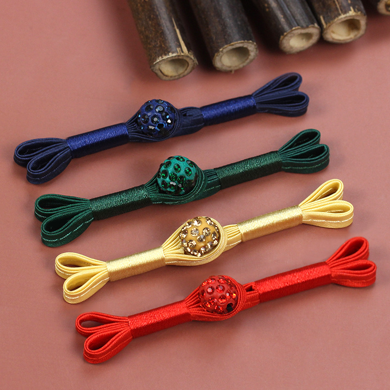 盘扣扣子旗袍复古纽扣中式镶钻燕尾一字扣辅料唐装民族风衣服配件