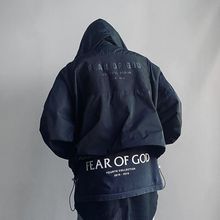 fear of god 6th第六季主线fog贴布尼龙连帽冲锋衣夹克高街外套男