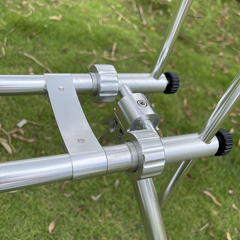 欧式铝合金海竿支架5头快速折叠鲤鱼钓野钓抛竿炮台地插钓鱼用品