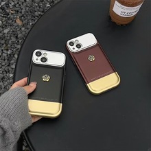 秋冬ins小众撞色山茶花适用iPhone15ProMax新款12/13苹果14手机壳