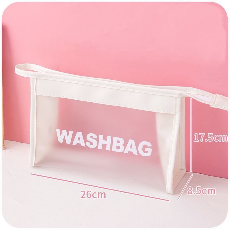 New Pvc Waterproof Wash Bag Korean Travel Large Capacity Cosmetic Bag Portable and Cute Portable Pouch