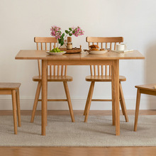 实木折叠餐桌小户型家用伸缩饭桌现代简约橡木餐厅吃饭桌子工厂款
