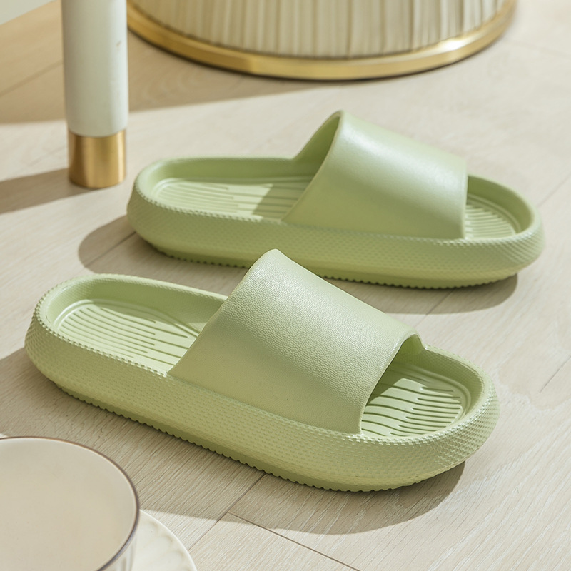 New Style Drooping Slippers 2023 Summer Women's Home Non-Slip Bathroom Bath Thick Bottom Couple Coconut Sandals Wholesale