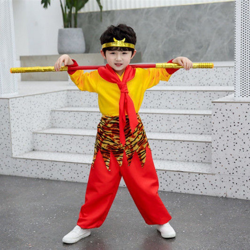 儿童孙悟空衣服全套齐天大圣美猴王服装猴子演出服西游记孙行者服