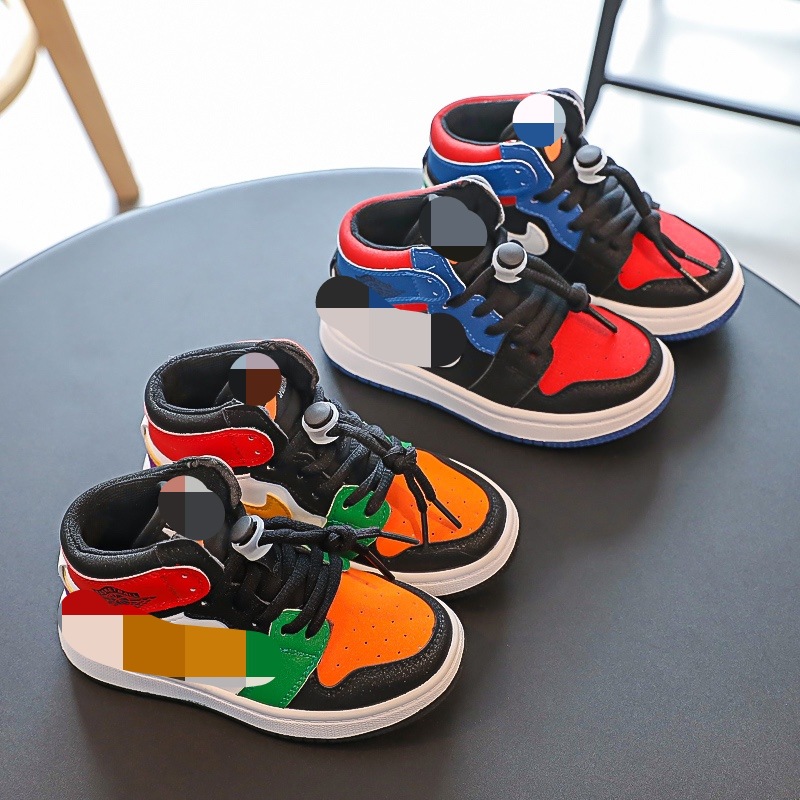 四季sgs彩色aj中小大童男童女童防滑运动休闲百搭板鞋篮球鞋跑步x