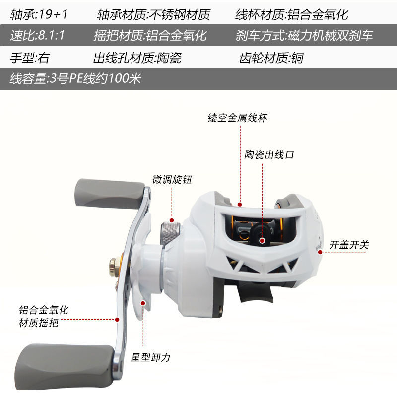 加强版改装单卖正品双刹水滴轮路亚渔轮打黑马口钓鱼刹车力10公斤