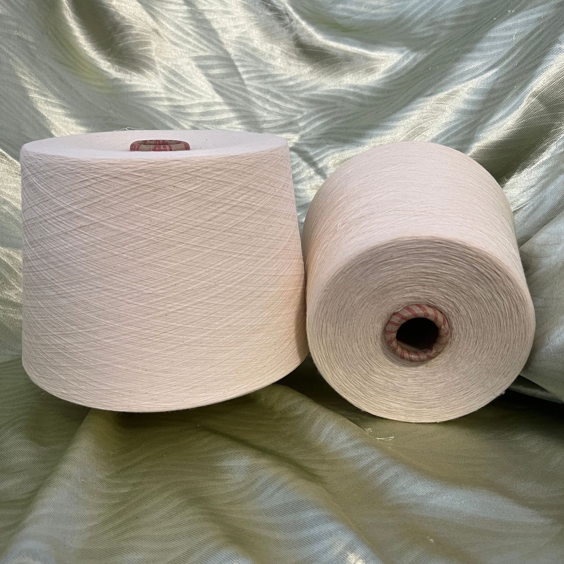纯棉竹节纱7支8支10支 环锭纺普梳竹节纱7支8支10支 纯棉大肚纱