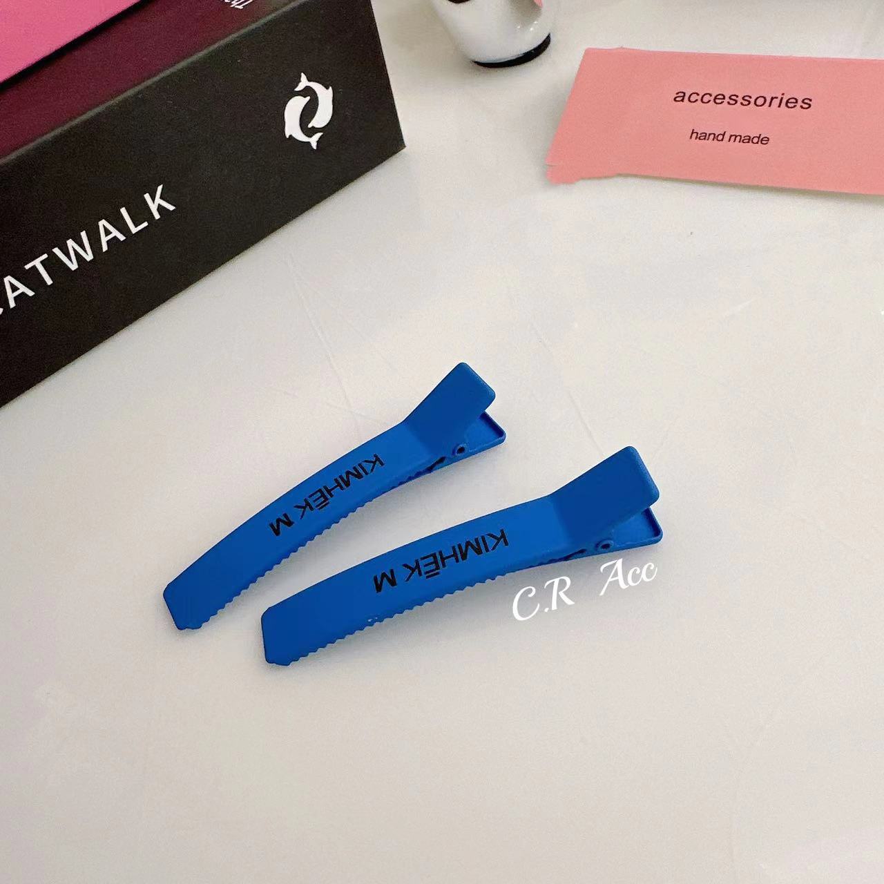 Korean Style Mona Same Fashion Cropped Hair Clip Side Clip Forehead Duckbill Clip Color Cosmetic Clip Headdress Advanced Hairpin