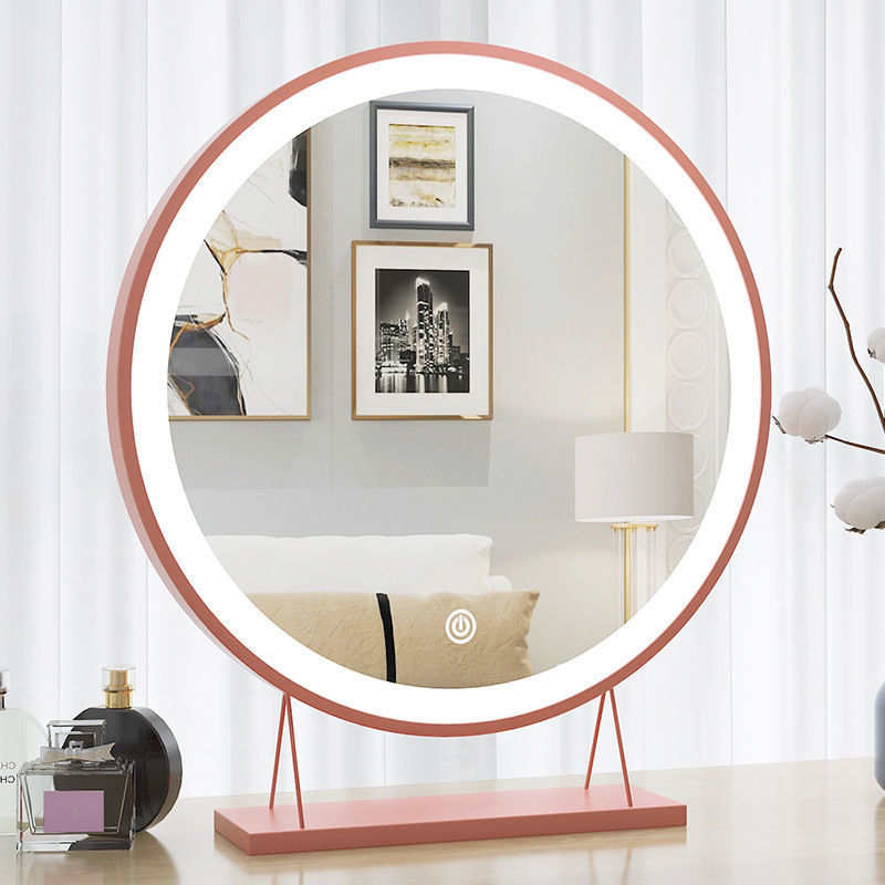 梳妆镜家用简约现代台式高清化妆镜公主美容镜北欧化妆台镜子