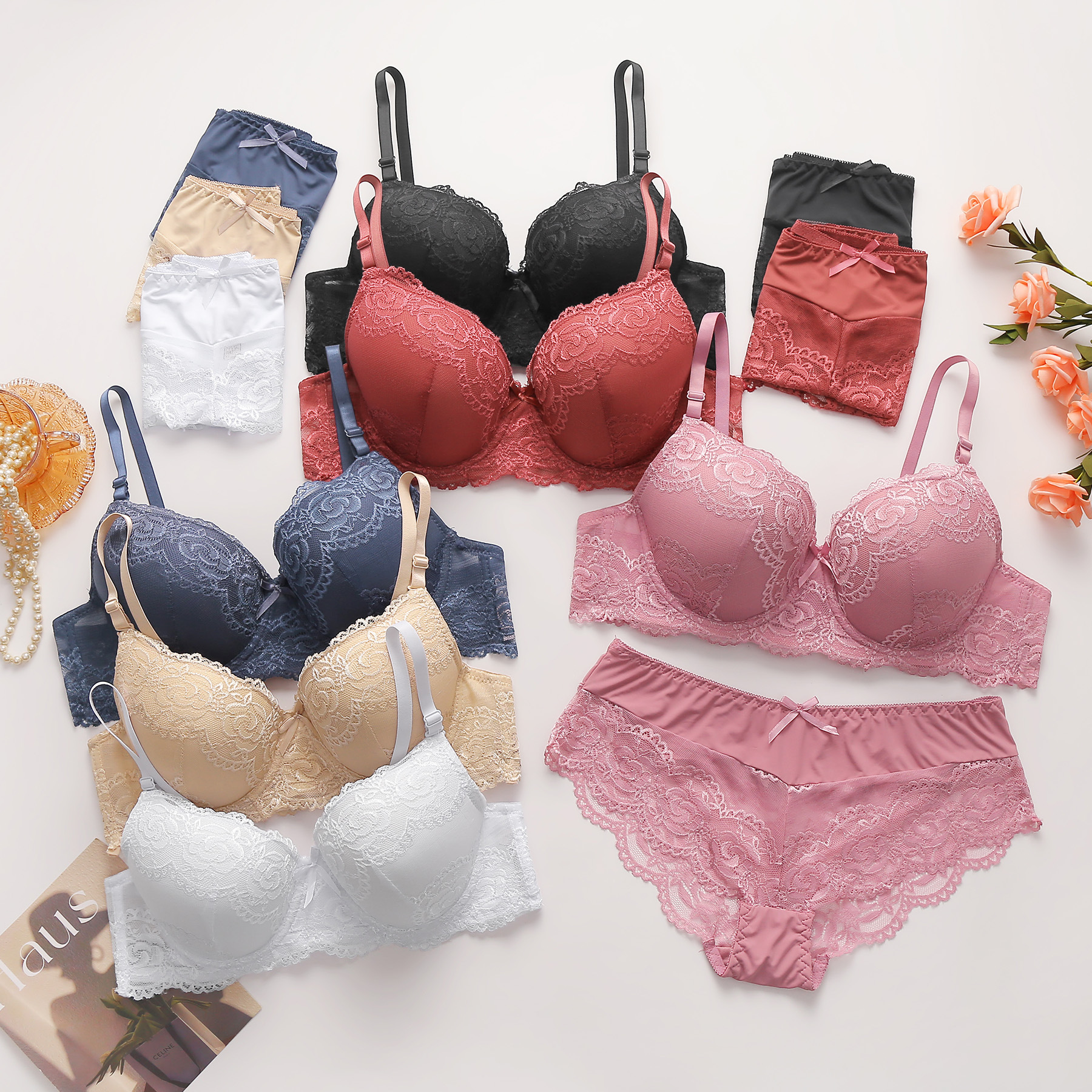 文胸套装braset欧美热销支持各全托管平台内衣厂家供货现货25141