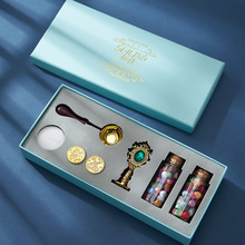 巜新品 sealing wax 创意复古火漆印章全套批发礼品封口蜡粒套装