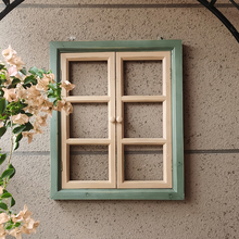 W1TR复古旧木窗户壁挂墙面装饰橱窗家居软装相片墙饰花园装饰摄影