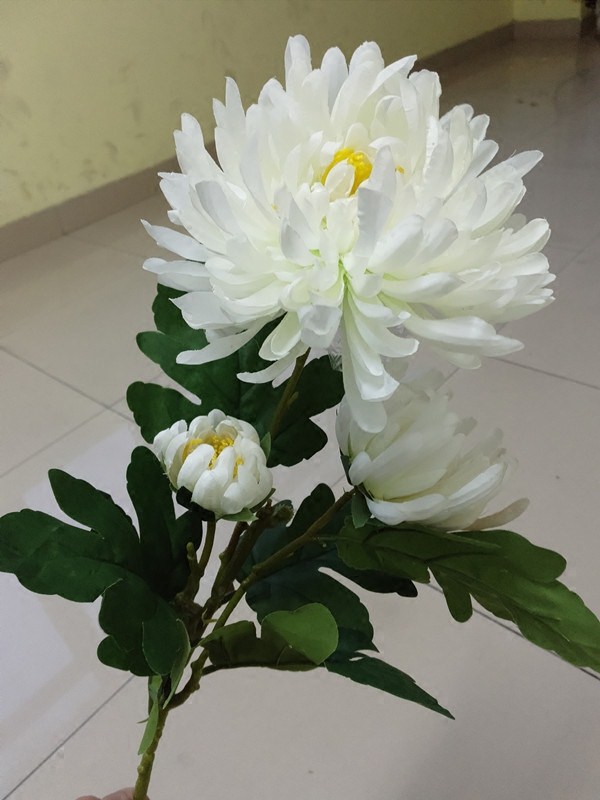 清明节花束仿真菊花坟前扫墓祭祀上坟摆放假花绢花陵园墓地白菊花